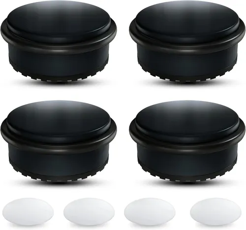 Silverrack® Türstopper Edelstahl Schwarz [4 Stück] + 4 Extra Wand Türstopper - P