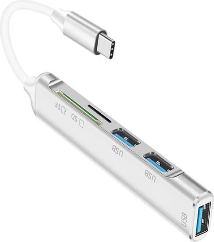 H71C 5in1 USB-C Multiport Hub – USB 3.0 Adapter mit SD/TF Kartenleser, Laden & Daten-Sync