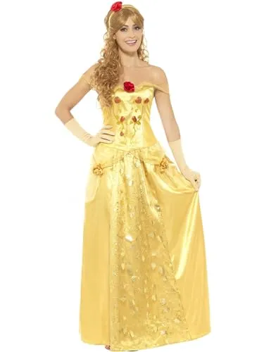 Golden Princess Costume (S) in gold von Smiffys