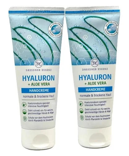 2er Pack. Dresdner Essenz Handcreme Hyaluron + Aloe Vera 2 x 75ml