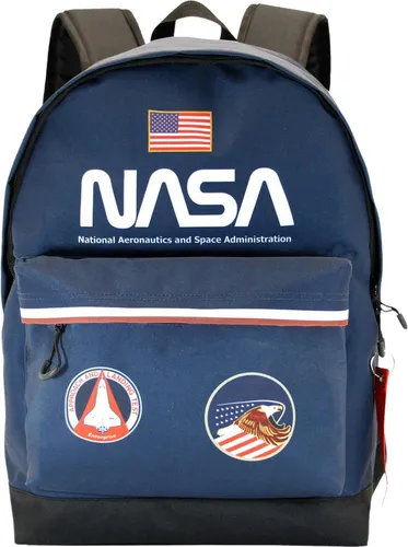 NASA Infinity-FAN HS Rucksack, Blau - Tagesrucksäcke mit verstellbaren, gepolsterten Schultergurten und praktischer Fronttasche, ideal für den urbanen Alltag und Reisen.