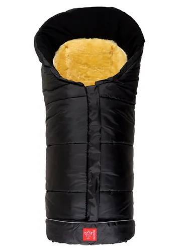 Kaiser Fußsack Sheepy mit Lammfelleinlage für Kinderwagen – schwarz