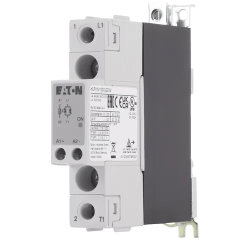 Eaton Halbleiterrelais HLR25/1(AC)600V - Halbleiterrelais, 1-phasig, 25 A, für AC 42-600 V, mit LED-Anzeige und geeignet für Reiheneinbau – ideal für effiziente Steuerung in elektrischen Anwendungen.