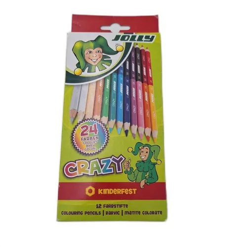 Jolly Superstick Crazy Buntstifte Farbstifte 24 Farben 12 Farbst - Unvollständig