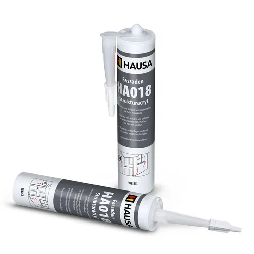 Fassaden-Acryl Struktur-Acryl 2x 310ml Putzacryl körnig Reparatur weiß HAUSA