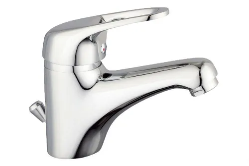 Schütte Waschtischarmatur BATONI Wasserhahn Chrom - Waschbecken-Armaturen mit Drucktaste für einfache Bedienung, elegantes Chrom-Finish für zeitloses Design in Ihrem Badezimmer.