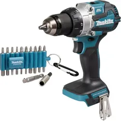Makita DHP 489 Z Akku Schlagbohrschrauber 18 V - Akkuschrauber mit 73 Nm Drehmoment und bürstenlosem Motor, ideal für präzises Bohren in Holz, Mauerwerk und Metall. Inklusive 22-teiligem Bit Set für vielseitige Anwendungen.