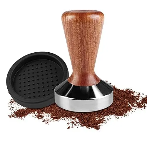 Elsrantor Kaffee Tamper Set,Espresso Tamper 51mm, Kaffeestampfer aus Edelstahl, inkl Tampermatte, Design Kaffee Tamper, für perfekten Cafes und Kaffeeliebhaber