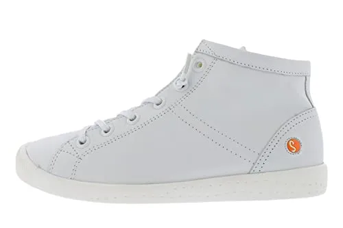 Softinos Sneaker isleen aus Leder - Halbschuhe für Damen, cooler High Sneaker im angesagten Used-Look, ideal für lässige Casual-Outfits, herausnehmbare Innensohle für individuellen Komfort.