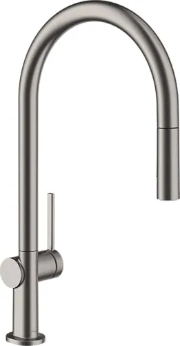 hansgrohe Talis M54 Einhebel-Küchenmischer 210 - Armaturen mit Ausziehbrause und 2 Jets, ideal für flexible Nutzung in der Küche; sBox ermöglicht einstellbaren Schwenkbereich für optimale Bewegungsfreiheit.