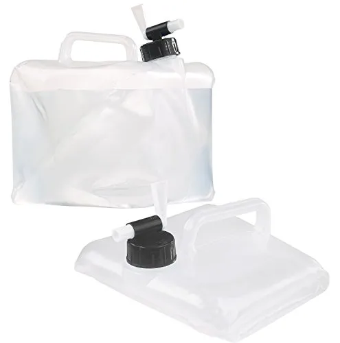 Semptec Urban Survival Technology Faltkanister Camping: Faltbarer Wasserkanister mit Zapfhahn, 5 Liter, ideal für Trinkwasser (Campingzubehör, Camping Wasserbehälter mit Hahn, Wasserspender)