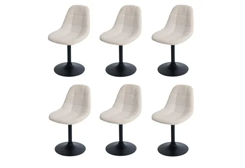 PROREGAL® Esszimmerstuhl Esszimmerstuhl drehbar, Material, Farbe (6 St), bequemer um 360° drehbarer Schalensitz