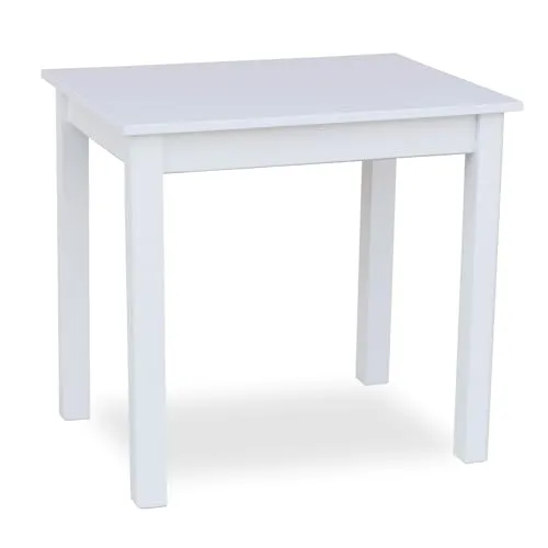 Metdrew Esstisch aus Holz | 80x60 | holztisch | für 2 Personen | klein Tisch | Skandinavischer Stil | aus Kiefernholz | küchentisch | Tischplatte: Weiß