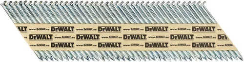 DeWalt Streifennägel DNPT31R90G12Z, 2200 Stück - Tackernägel mit 34 Grad Neigungswinkel für präzises Nageln, Ringschaft für hohe Haltekraft und verzinkte Oberfläche für Korrosionsbeständigkeit. Ideal für handelsübliche Nagler.