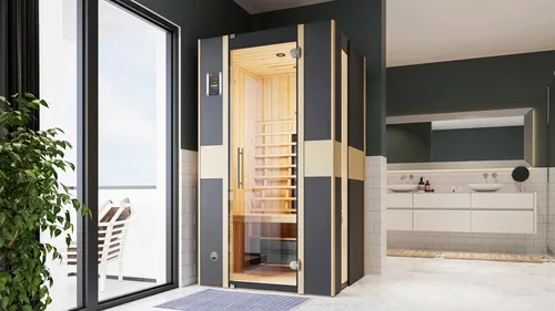 Weka Infrarotkabine MILA 1 - Infrarot-Wärmekabine für entspannende Wellnessmomente, energieeffizient und ideal für Zuhause