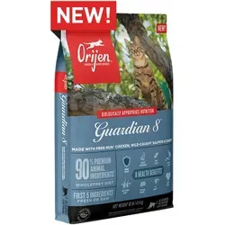 ORIJEN Guardian 8 Katze 4,5kg - Alleinfuttermittel mit Huhn, Truthahn, Kaninchen und Fisch-Geschmack, biologisch geeignet für ausgewachsene Katzen, Rabatt für Stammkunden 3%
