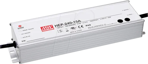 MeanWell HEP-240-36A LED Trafo 36V, 240W - Wassergeschützter Hochvolt LED Trafo IP65 mit Überlastschutz und auto recovery, ideal für anspruchsvolle Beleuchtungsprojekte.