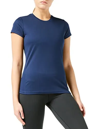 Result Spiro S253F Damen-T-Shirt, schnelltrocknend, kurzärmelig, Marineblau