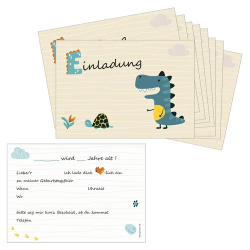 PRICARO Einladungskarten Kindergeburtstag, A6 