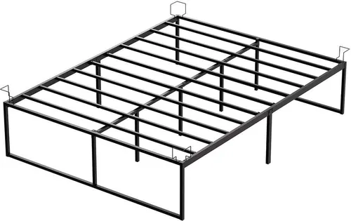 VOUNOT® Bettgestell 140x190 cm Metallbett mit Lattenrost und Stauraum unter dem Bett