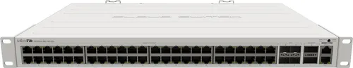 Mikrotik CRS354-48G-4S+2Q+RM - 48-Port Gigabit Switch mit 4 SFP+ und 2 QSFP+ Ports, leistungsstark und ideal für große Netzwerke
