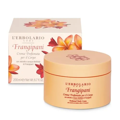L'erbolario Creme Duftende für den Körper Frangipani 200ml - Tagespflege mit einem exotischen Frangipani-Duft, ideal für eine belebende und feuchtigkeitsspendende Pflege.