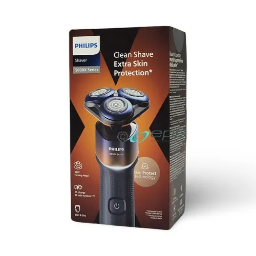 Philips Shaver Series 5000X - Elektrorasierer für Nass- und Trockenrasur, Skin Protect Technologie und flexibler 360-Grad-Scherkopf für weniger Hautirritationen