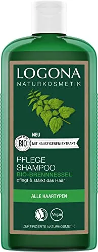 Logona Pflege Shampoo Brennnessel 250ml - Shampoo für feines, strapaziertes oder schuppiges Haar, mit pflanzlichen Wirkstoffen für sanfte Reinigung und tägliche Anwendung. Sorgt für Glanz und Geschmeidigkeit.