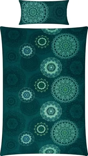 Erwin Müller Bettwäsche Garnitur Flanell in petrol von Erwin Müller