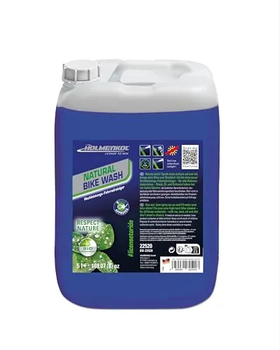 Holmenkol Natural Bike Wash Fahrradreiniger 5L - Biologisch abbaubares Reinigungsmittel für alle Fahrradtypen, Löst kraftvoll und schonend jeden Schmutz von Oberflächen und Rahmenmaterialien