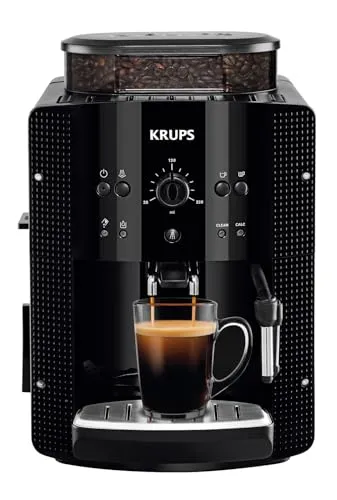 Krups Automatic Espresso Machine YY8125FD - Siebträgermaschine mit 15 Bar Druck und Dampfdüse, für perfekten Espresso und cremige Cappuccinos zu Hause. Kompakt und benutzerfreundlich mit optimaler Aromaentfaltung.