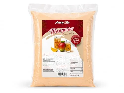 Türkischer Mango Instant Tee 1 kg – Löslicher Mangotee Pulver bekannt aus der Türkei – Für Heiß- & Kaltgetränke – Fruchtiges Instantgetränk