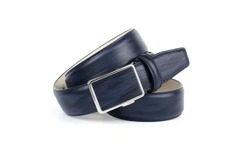Ledergürtel ANTHONI CROWN Damen, Gr. 90, blau von Anthoni Crown