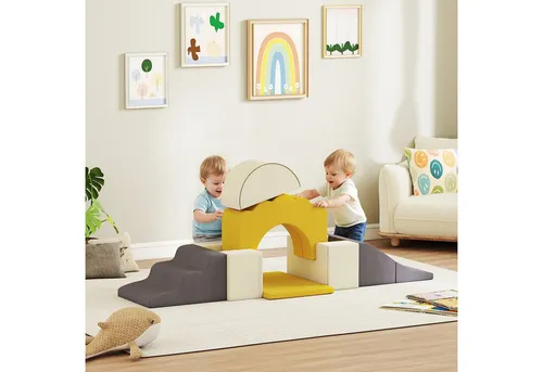 AIYAPLAY Kinder Schaumstoff Bausteine 7er Set – Softbausteine für kreatives Spielen - Vielseitiges 7-teiliges Schaumstoff-Set aus hautsympathischem Material, das Kreativität fördert und sicheren Spielspaß für Kleinkinder bietet. Ideal für Wohnzimmer und Kinderzimmer.