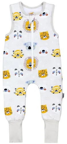 TupTam Babyschlafsack Ganzjahresschlafsack mit Beinen 2,5 TOG Unisex - Schlafsäcke für Babys, mit Füßen für mehr Bewegungsfreiheit. Aus hautfreundlicher Baumwolle, 2,5 TOG für warme Nächte und OEKO-TEX zertifiziert für höchste Sicherheit.