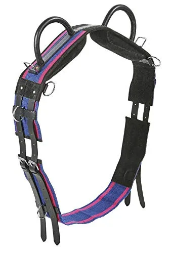 BUSSE Longiergurt Double, Navy/Passion Pink für Ponys - Robuster Longiergurt für Ponys in stilvollem Navy/Passion Pink, ideal für effektives Longieren und Training.