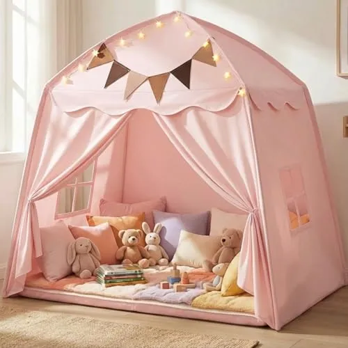 Mallify Kinderzelt Indoor mit Lichtern, 150 x 100 x 150 cm