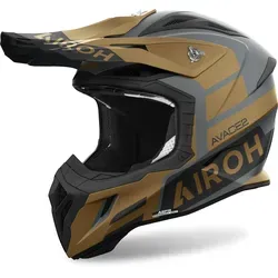 Airoh Aviator Ace 2 Sake - Motocrosshelm in Matt Gold/Grau, Größe S - Motorradhelm mit doppelter Composite Carbon-Schale, innovativem Belüftungssystem und Bluetooth-Funktionalität – perfekt für echte Zweiradliebhaber und Abenteuer!