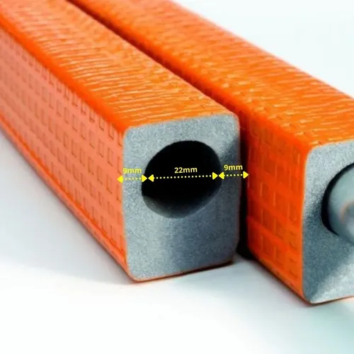 Rohrdämmung PE-Schaum exzentrisch 9 mm Ø 22 mm Naturefoam 2 m