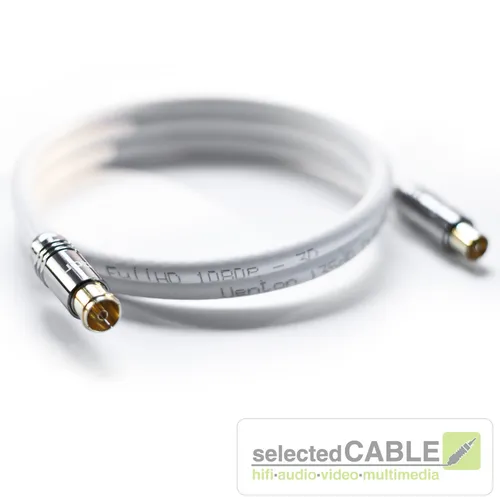 HDTV UHD 2m Kabel Digital TV 140dB Antennenkabel 5fach geschirmt DVB C2 Class A