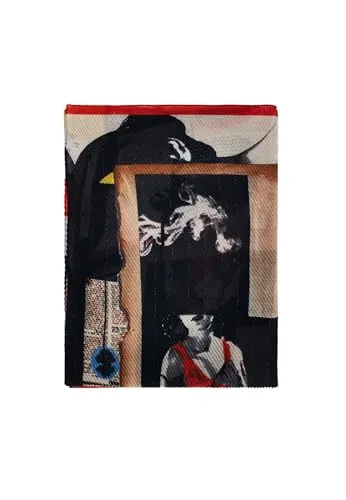 Desigual Newspaper Lacro Foulard Tuch Tutti Fruti - Schals & Tücher, glitzerndes Design in bunten Farben für einen besonderen Look.