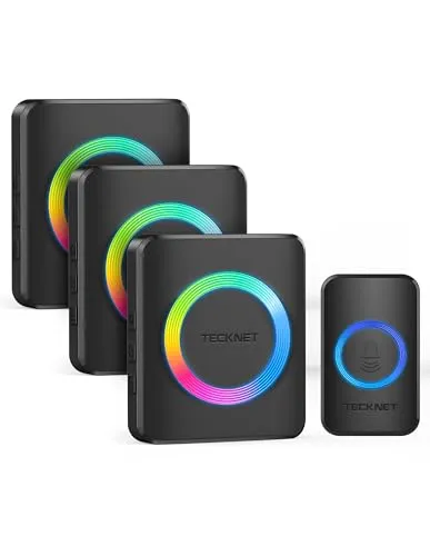 TECKNET Kabellose Funkklingel mit RGB Licht von TECKNET