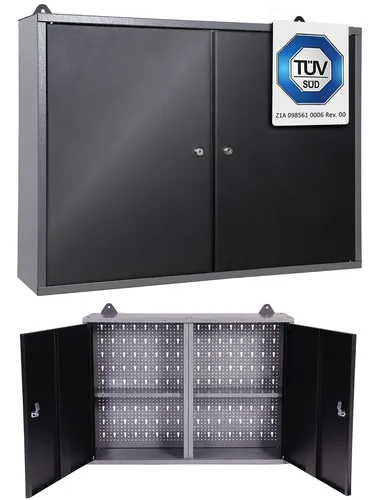 Ondis24 Werkstatt Hängeschrank Metall Ben, abschließbar 80cm - Werkzeugschrank aus Metall, abschließbar und mit höhenverstellbaren Einlegeböden für optimale Flexibilität. Ideal für Heimwerker und Werkstätten.