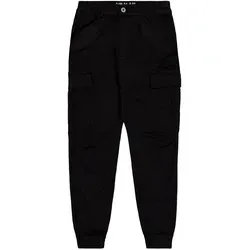 Alpha Industries Herren Airman Pant Freizeithose, Slim Fit in Black, 36W - Wanderhosen für Herren mit elastischem Hüftbund, seitlichen Cargotaschen und dem ikonischen 