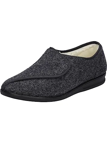 Westland Herren Pantoffeln Belfort 85 W, Männer Hausschuhe,Weite G (Normal),hauslatsch,hofschuh,treter,finken,drinnen,Grau (anthrazit),44 EU / 9.5 UK