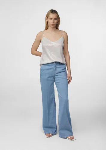 Comma Skinny-fit Wide-Leg Jeans - Blau 34/REG - Modische Wide-Leg Jeans in Blau, aus hochwertiger Baumwollmischung für optimalen Tragekomfort und eine lässige Silhouette.