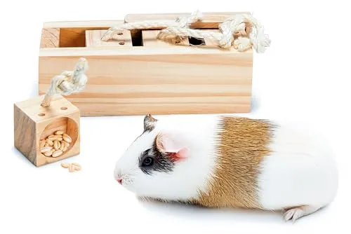 Karlie Rody Brain Train Cube - Intelligentes Kleintierspielzeug, 4 Klötze für Snacks, Gemüse und Obst, ideal zur Beschäftigung von Nagern