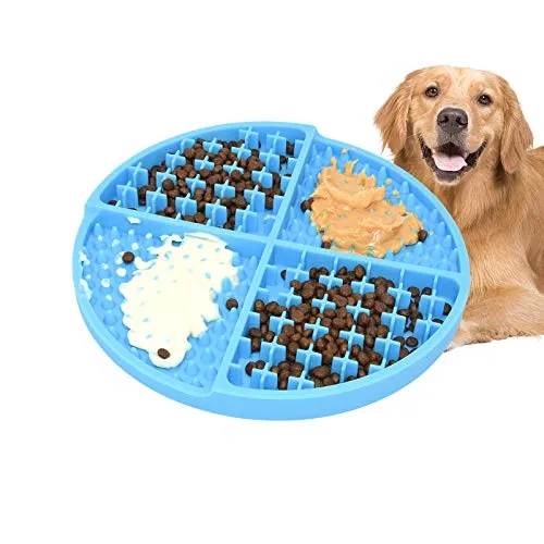 Slow Feeding schleckmatte Hund und Katzen, Interaktive Hundepuzzles, leckmatte Hund, Alternative zum schleckmatte Katze (Blau)