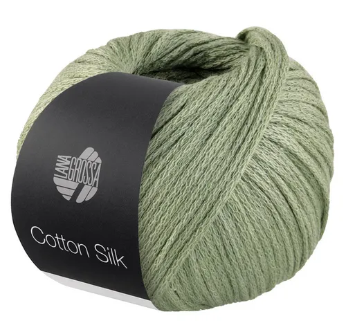 LANA GROSSA COTTON SILK Häkelwolle, 140 m (Edles Effektgarn aus Maulbeerseide gefüllt mit Baumwolle), 50 g