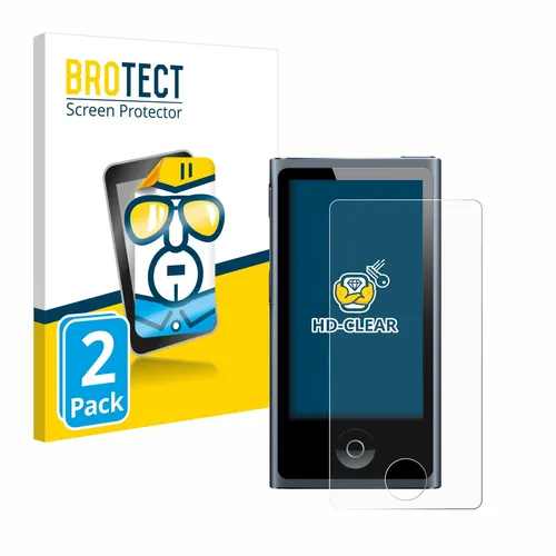 2x Display Schutz Folie für Apple iPod nano 2012 (7. Gen.) Zubehör Transparent